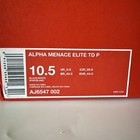 Nike Men Size 10 5 Alpha Menace Elite Td Pe Black Football Cleats Aj6547-002 New