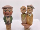 Two Vintage Hand Carved Black Forest Style Mechanical Bottle Stopper Corks