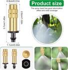 20pcs Adjustable Brass Misting Nozzles Spray Sprinkler Set For Garden Irrigation