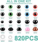 820pcs Safety Eyes And Noses For Amigurumi  Stuffed Crochet Eyes With Washer Dol