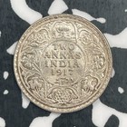 1917 India 2 Annas Lot f8308 Silver  Nice 