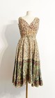  1950s Dress   1950s Floral Dress   1950s Dress With Purse   Size Medium 