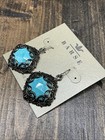 Barse Debutante Earrings- Turquoise- Silver- Nwt