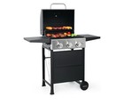 Master Cook 3 Burner Bbq Propane Gas Grill  Stainless Steel 30 000 Btu Patio Gar