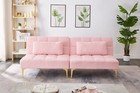 Convertible Sofa Bed Futon Sofa Couch Teddy Upholstered Sofa For Living Room