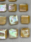Set Of 18 Antique Victorian Mother Of Pearl 3-d Cube Buttons - Optical Illusion