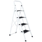 Step Ladder 4 Step Folding Step Stool Sturdy Ladder Wide Anti-slip Pedal 330 Lbs