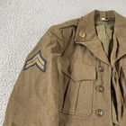 Vintage Wwii Us Army Ike Jacket Patches Wool Uniform Size 34s W  Hat  