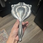 Silver Plate Repousse Hand Mirror-relief Ladies Dancing Vintage