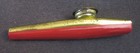 Vintage 1950s Metal Kazoo - Red   Gold Toy Musical Instrument 4    Long - Xyz