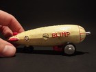 Antique Vintage Style Cast Iron Mini Cast Iron Blimp Zeppelin Pull Toy