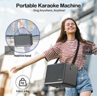 Eamogo Portable Karaoke Machine With Two Mics Rechargeable Bluetooth Speaker