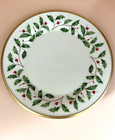 Lenox Holiday Dimension Holly Berry 8  Salad Plates Set Of 7