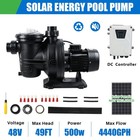 500w Solar Pump Inground Swimming Pool Pump Dc48v Brushless Motor 74gpm 49  Hmax