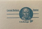 Lot Of 4 Vintage Postcard Ceasar Rodney Patriot  Pre Paid 9 Cent U S  Unused