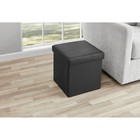 Mainstays Collapsible Storage Ottoman  Black