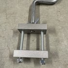 6 - Fishing Rod Holders Uncoated Dual Angle With 2 Piece Clamp On Bases Pontoon