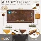 Real Leather Desk Mat Set  32x16  Large Desk Cover Blotter Protector