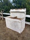 Beautiful Antique Rustic Dry Sink Two Piece Pegged