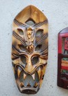 African Hand Carved Wood In Kenya Tribal Native Masks   Wall Art  Lot Of 3  Vtg 