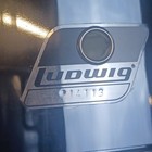 Ludwig Steel Rocker 8lug Snare Drum 80s 5x14 vintage Chrome Black white  814113