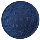 1903 Canada Large One Cent Coin Nice Dark Patina Edward Vii Canadian Penny Km 8