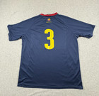 Fcb Shirt Mens Large Blue  3 Football Club Barcelona Mls Soccer Football Jersey