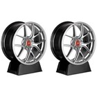 Car Tire Display Rack Car Wheel Stand For Display  Tire Wheel Set Of 2 Black