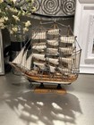 Mayflower Wooden Sailboat Model Ship Collectible Decorative 10  X 11 