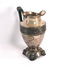 Antique 1877 Simpson Hall Miller   Co  Treble Plate Silver Creamer Monogrammed R