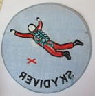 Large Size Skydiver Free Fall Parachute 6-inch Patch Insignia