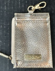 Nwt Lilly Pulitzer Solei It On Me Zip Id Lanyard Wallet Gold fabric Woven Chain