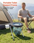Vevor Portable Toilet Folding Toilet Portable Chair 350 Lbs Camping Travel Seat