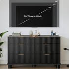 6 Drawers Dresser For Bedroom Farmhouse Modern Dresser storage Organizer Black