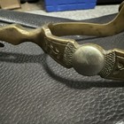 Handmade Brass Western Americana Spur With Decorative Engraving And Rowel