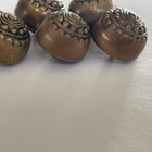 Set Of 5 Vintage Brass Metal Dome Self Shank Button 0 55   