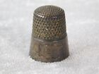 Antique Victorian Stern Hammered Sterling Silver Ornate Thimble  9