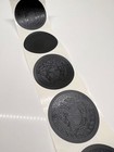 Set Of 5 Versace 2  Black Medusa Head Black Round Sticker Stamp Logo Gift Wrap