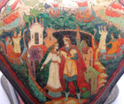 Vtg Russian Palekh Lacquer Box Fairy Tale Prince Princess Signed Chernykhv B59