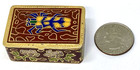 Vintage Bug Enameled Brass Cloisonn   Miniature Trinket mini-pill Box  Colorful