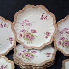 10  ten  A L Lanternier Limoges France     Poppy Gilded Plates Set 9 1 2 Inches