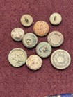 Civil War Csa Confederate Flower Button Lot Dug - Richmond  Va  Cl26