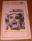 The Anniversary Movie Pressbook Lot 1968 Bette Davis Wears Eye Patch 2pc  Un-cut