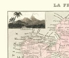 Historic Map - Guadeloupe Island France - Migeon 1869 - 23 X 27 21