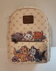 New  Loungefly Disney Cats Floral Mini Backpack W  Aristocats Figaro   Oliver 