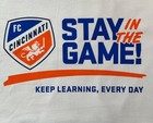 New  Fc Cincinnati Soccer Youth Size Large- White With Logo T-shirt - Soccer Fan