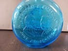 Clevenger Brothers Johnson kosygin June 1967 Blue Glass Flask