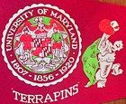 Vintage 1960s University Of Maryland Terrapins Football Pennant  Wow 