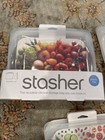 New Stasher Silicone Reusable Size Bags Small Medium Large - Lot Of 3