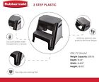 2 Molded Plastic Step Stool  Lightweight Resistant Treads And Non-slip Feet